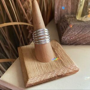 Sterling Silver Multi-Band High-Polish Ring Sizes 7&8